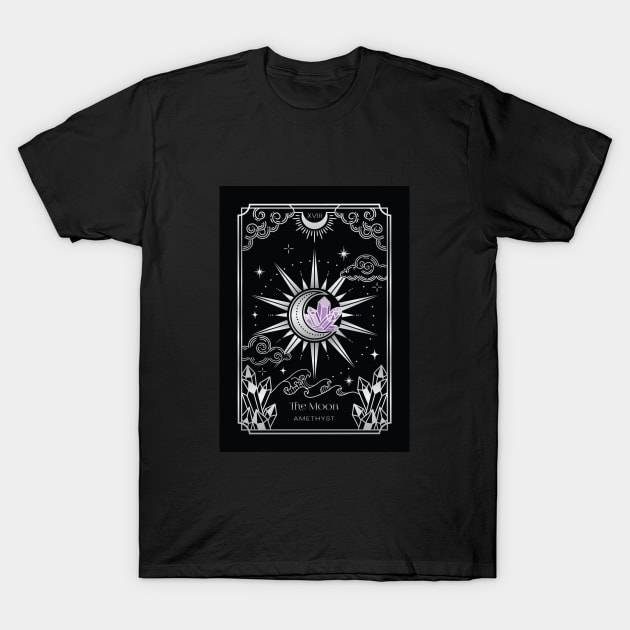 The Moon Card - Crystalstruck Tarot T-Shirt by moonstruck crystals